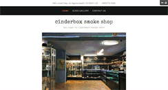 Desktop Screenshot of cinderboxsmokeshop.com
