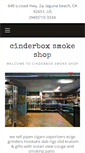 Mobile Screenshot of cinderboxsmokeshop.com