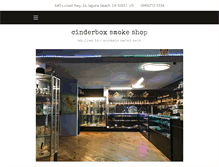 Tablet Screenshot of cinderboxsmokeshop.com